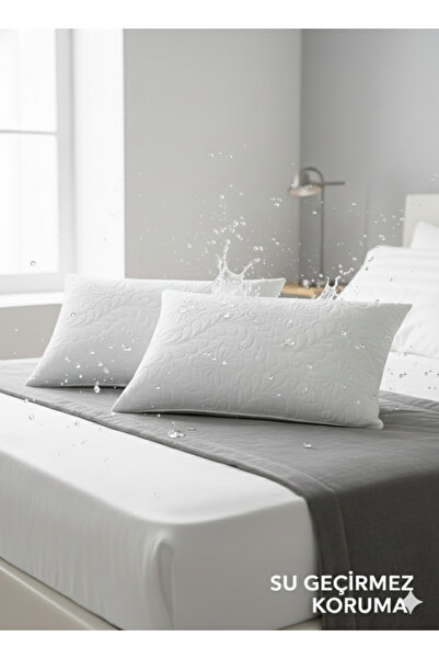 Opalin 2 ADET 1200 GRAM SIVI GEÇİRMEZ ORTOPEDİK VİSCO YASTIK SU GEÇİRMEZ YASTIK KORUYUCULU ALEZLİ YASTIK