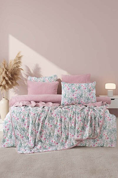 Rivaİstanbul Cherie Double Duvet Cover Pique Set - 7 Piece Dowry Set