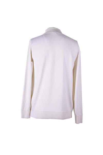 trender Half Zipper Cream Men's Sweater Alp01