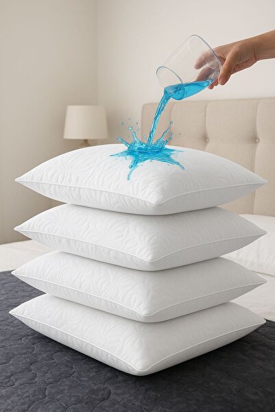 Heyner 4 Adet 1200 Gram Alezli yastık 50x70 Visco Alezli Yastık 4'lü Paket Or...