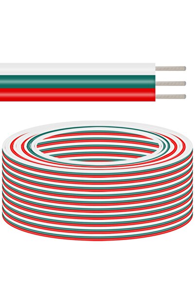 LEDIGANT Cablu Alimentare LED RGB 3 Fire, 50m/Rola