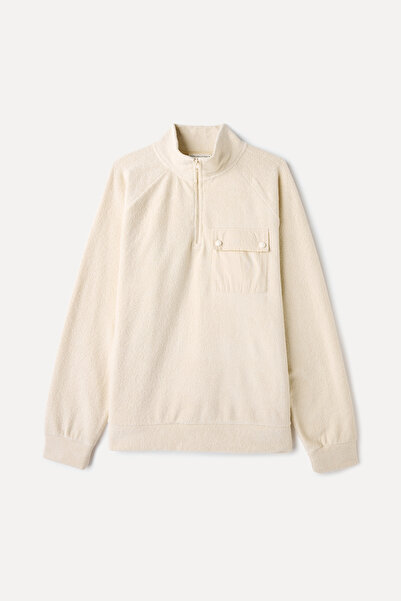 Mudo Comfort Fit Zip-Up Stand-Up Collar Sweatshirt