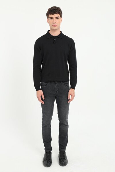 Dufy Erkek Slim Fit Siyah Jean