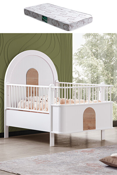 Setay MDF Beşik, Venüs Büyüyen Beşik + 1 Adet Comfort Yatak 90x130
