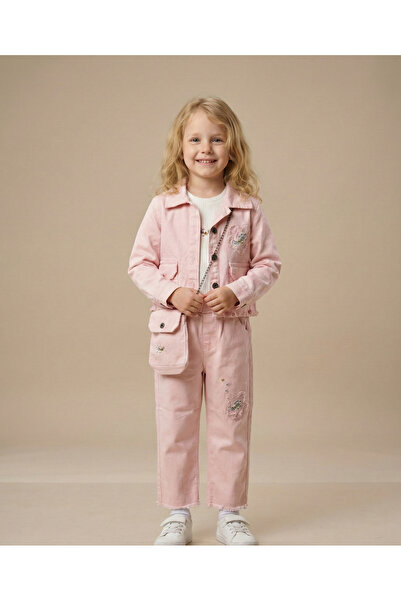 Pampal 4-компонентен комплект от лен за момичета