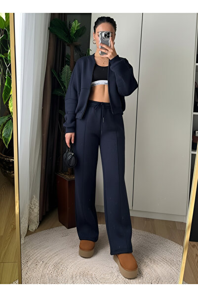 BayBayan Дамско бомбър яке и спортен екип с висока талия