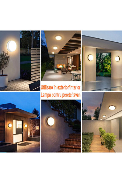 LEDIGANT Aplica LED 30W Round Exterior, 4000k, alb