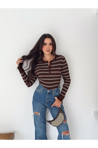 NERA GİYİM Striped Thin Knitwear