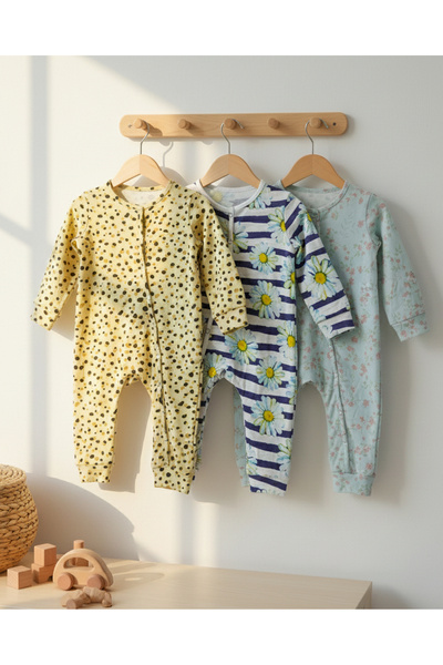 Mimiko طقم من 3 قطع من ملابس الأطفال القطنية العضوية 100٪، ناعمة وقابلة للتنفس