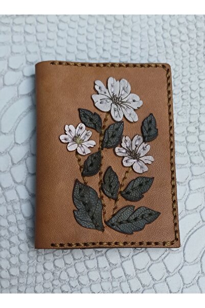 Durush Collection حامل بطاقات مصنوع يدويًا من الجلد الطبيعي