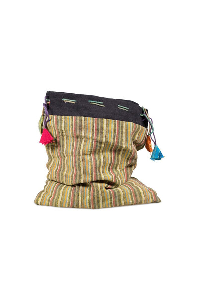 bag Vintage cotton bag in mixed colors -- 18x22 cm