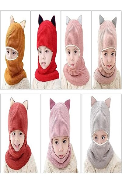 Generic Richmen winter wool hat with scarf for boys and girls, made of soft faux fur, and hat