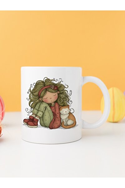 IŞILAY PROMOSYON فتاة غريبة مع قطة كوبا بارداك موديل 14