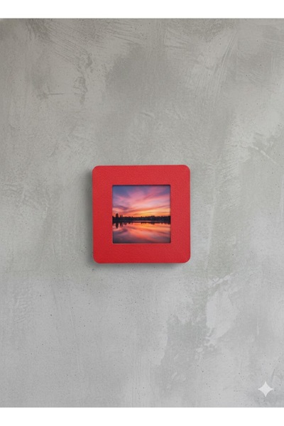 Nova lab Sök-Tak Instax Square Uyumlu Fotoğraf Çerçevesi Kırmızı Renk 10x10 Cm