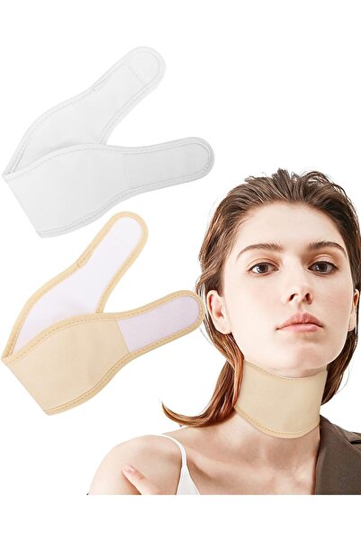 KASTWAVE قطعتان من لفافات الرقبة بزيت الخروع لعلاج الغدة الدرقية، عبوة كمادات...