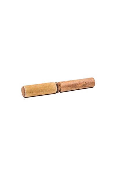 BOL Scrubbing stick( ) with leather - brown -- ±90g ±19x3cm