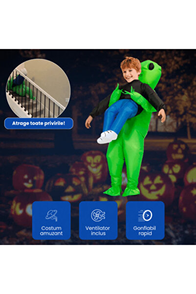 OferteTop Inflatable "Alien Abducted" Costume, Suitable for Halloween, Parties and Pranks