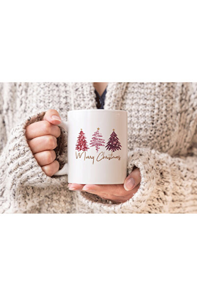 MODA 2026 New Year Christmas Themed Printed Gift Porcelain Mug Cup