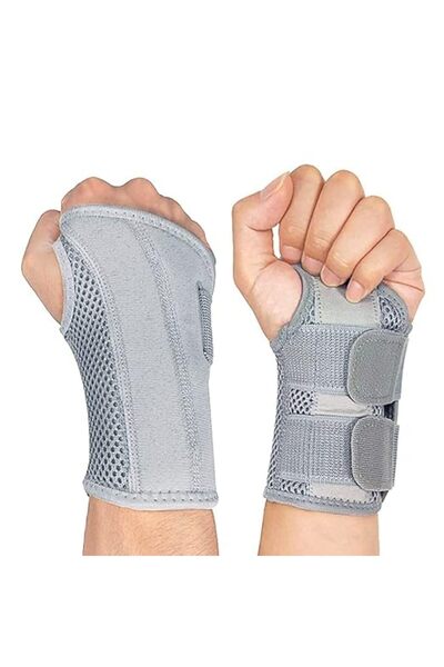 FDTY Wrist Brace Carpal Tunnel Support (Left Hand - Gray)