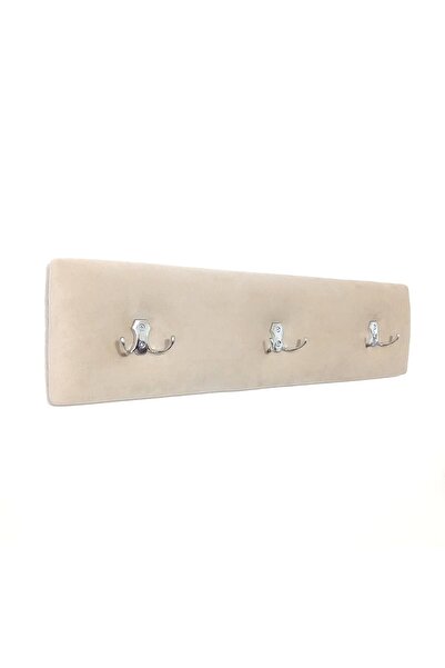 basero Cuier tapitat Basero, catifea beige, 15 x 60 cm