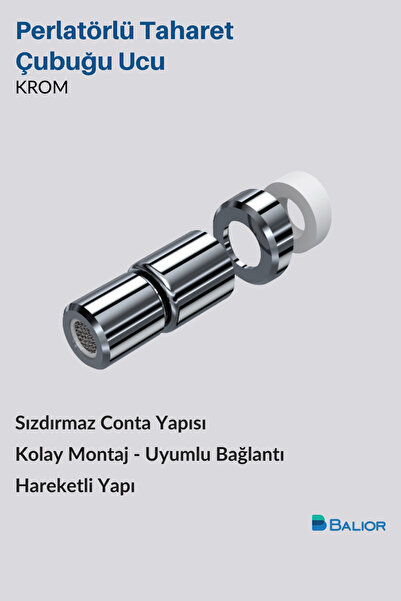BALİOR PERLATÖRLÜ TAHARET ÇUBUĞU UCU KROM