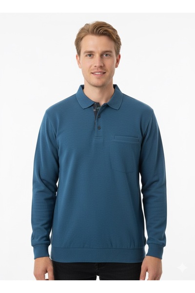 ModaPlaza Men's Pocket Polo Neck Thessaloniki Sweat 109