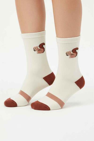 BENİSA ÇORAP Women's Patterned Diabetic Socks 4-Pack