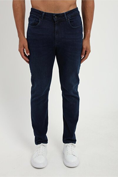 Dufy Erkek Slim Fit Lacivert Jean