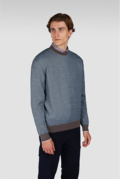 PAUL&SHARK Men's Knitted Cashmere Wool Crewneck Jumper