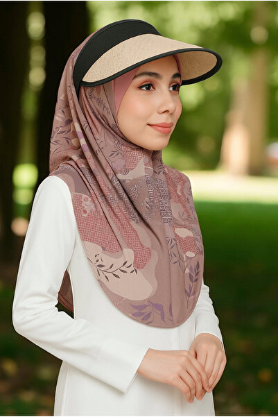 ihvan online Pălărie de plajă din paie cu vizor - Pălărie de paie cu boruri m...