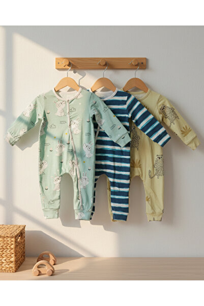 Mimiko طقم من 3 قطع من ملابس الأطفال القطنية العضوية 100٪، ناعمة وقابلة للتنفس