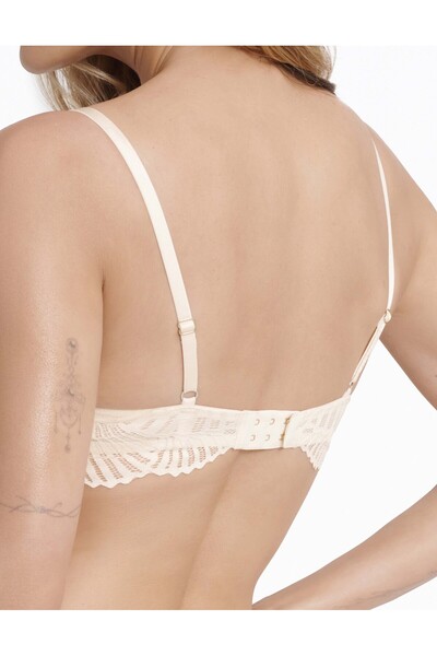 ESOTIQ Push-Up Bra Unerwired Padded Reinforced with Floral Lace & Golden Pendant | Inspire