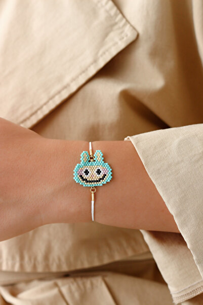 Kübüşün Atölyesi Ka-021 Miyuki Bracelet - Character Series - Labubu Turquoise