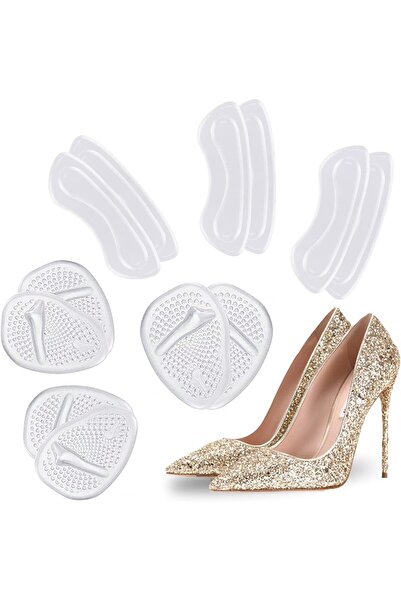 ELECDON حشوات قبضة الكعب ووسادات مشط القدم، وسادات قدم ناعمة من السيليكون، 6 ...