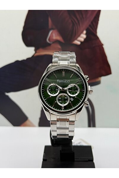 Ferrucci Silver Sports Men's Watch Waterproof with 2 Years Warranty