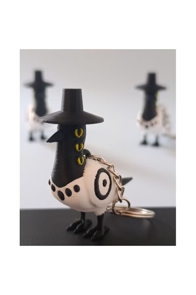 IMALDI PRO 3D K-pop Sussie Magpie Three-Eyed Crow Keychain, 7 cm