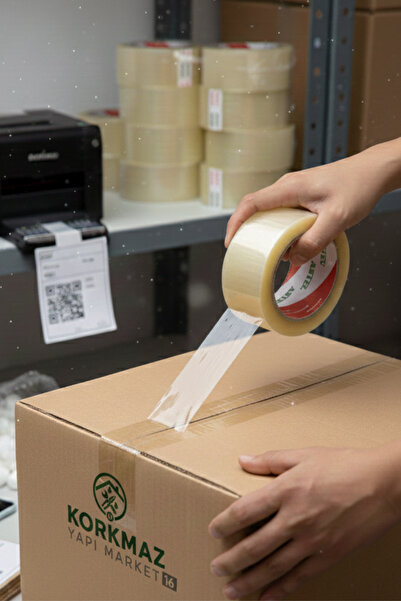 Astel 45 Mm X 100 Metre Şeffaf Güçlü Yapışkanlı Kopmayan Koli Bant Bandı Bantları ( 6 Adet )