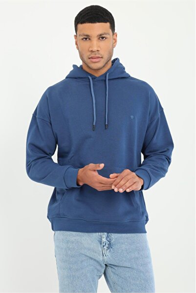 Dufy Açık Lacivert Regular Fit Erkek Sweatshirt