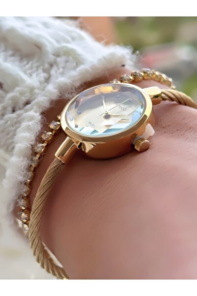 Ferrucci Steel Bracelet Cord Minimal Case Women's Wristwatch 3 Atm Water Resistant 2 Years Warranty