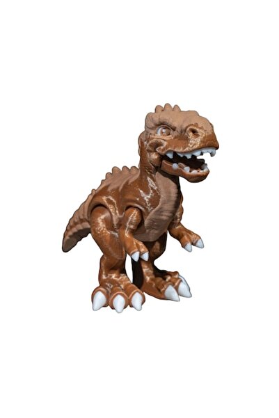 OEM Articulated T-Rex Dinosaur Figurine 3D Printed, Brown, 11 cm