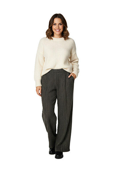 Oppland Kadın Pantolon Kalın Kışlık Cepli Şardonlu Pamuk Dokulu Beli Lastikli...