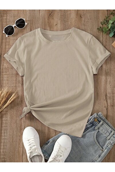 ZİYMO Γυναικείο T-shirt με λαιμόκοψη