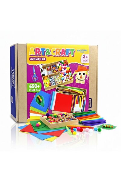Fun Learning Store مجموعة أنشطة فنية وحرفية للأطفال | أكثر من 650 قطعة حرفية