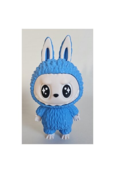 IMALDI PRO LaBUBU – 3D printed figurine, light blue, with loop for string, PLA, 13 cm