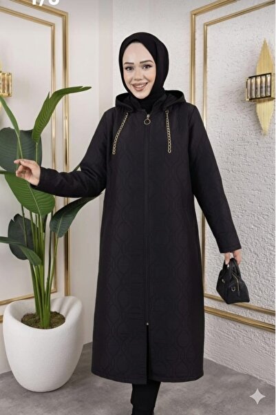 GLR&GYM TİLBE KADIN BÜYÜK BEDEN MEVSİMLİK ÖRME KAPİTONE CEKET/MONT
