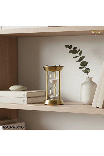Hinora Eskitme Metal Şık Model Küçük Kum Saati 12×6,5cm