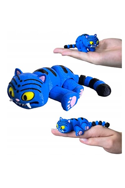 IMALDI PRO Articulated Keychain Fidget Toy, Tigrul Derpy, 8 cm, Multicolor, PLA