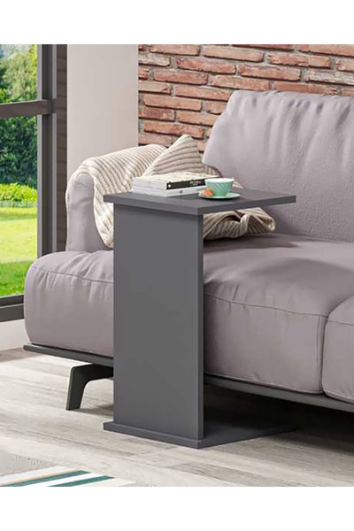 Aura Mia Store Side table type C, White, 35×35×63.6 cm