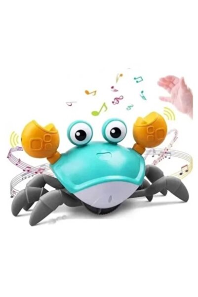 Toy Toy Toy Jucărie pentru copii Crab Dansator cu Lumină și Sunet, Turcoaz, 10x22x15 cm