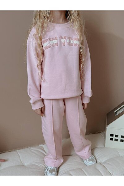 MİNİKO KİDS Girls' Wide-Leg Tracksuit Set